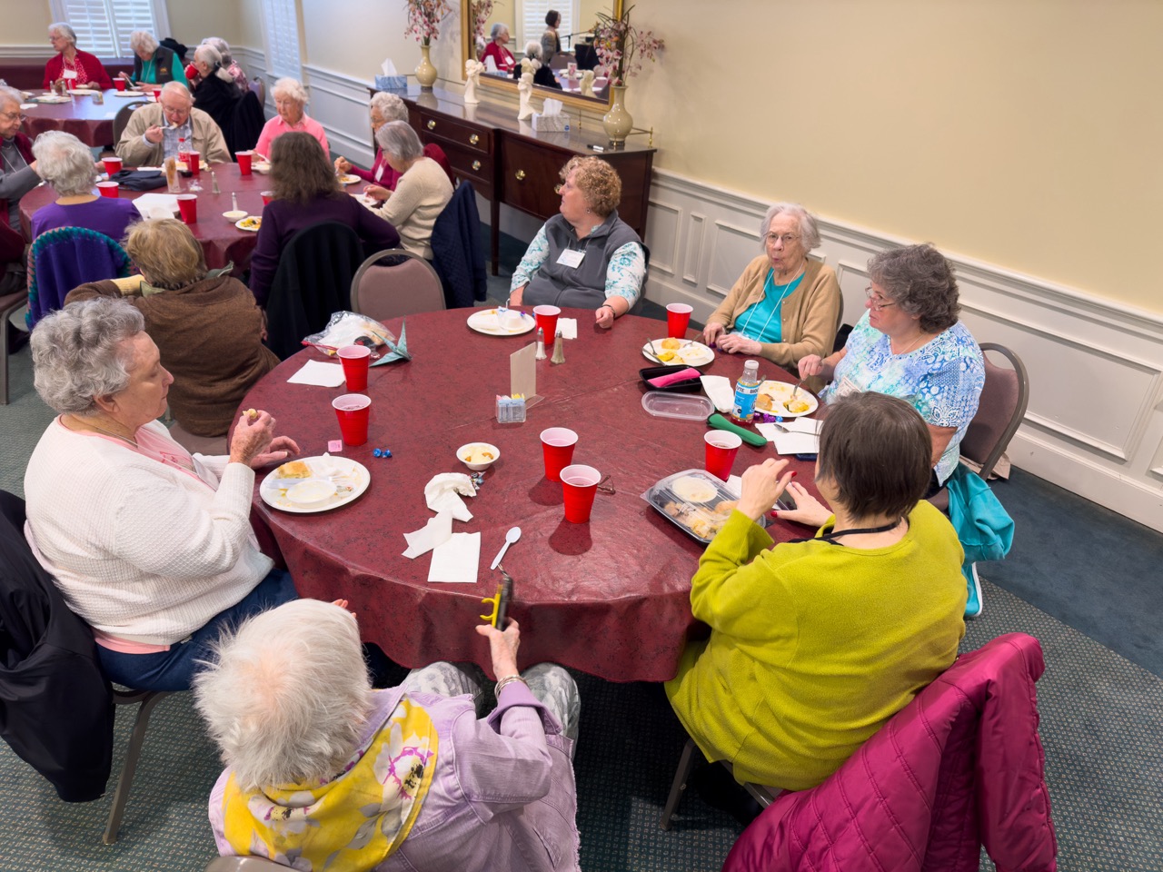 Enjoying lunch on Jan 31