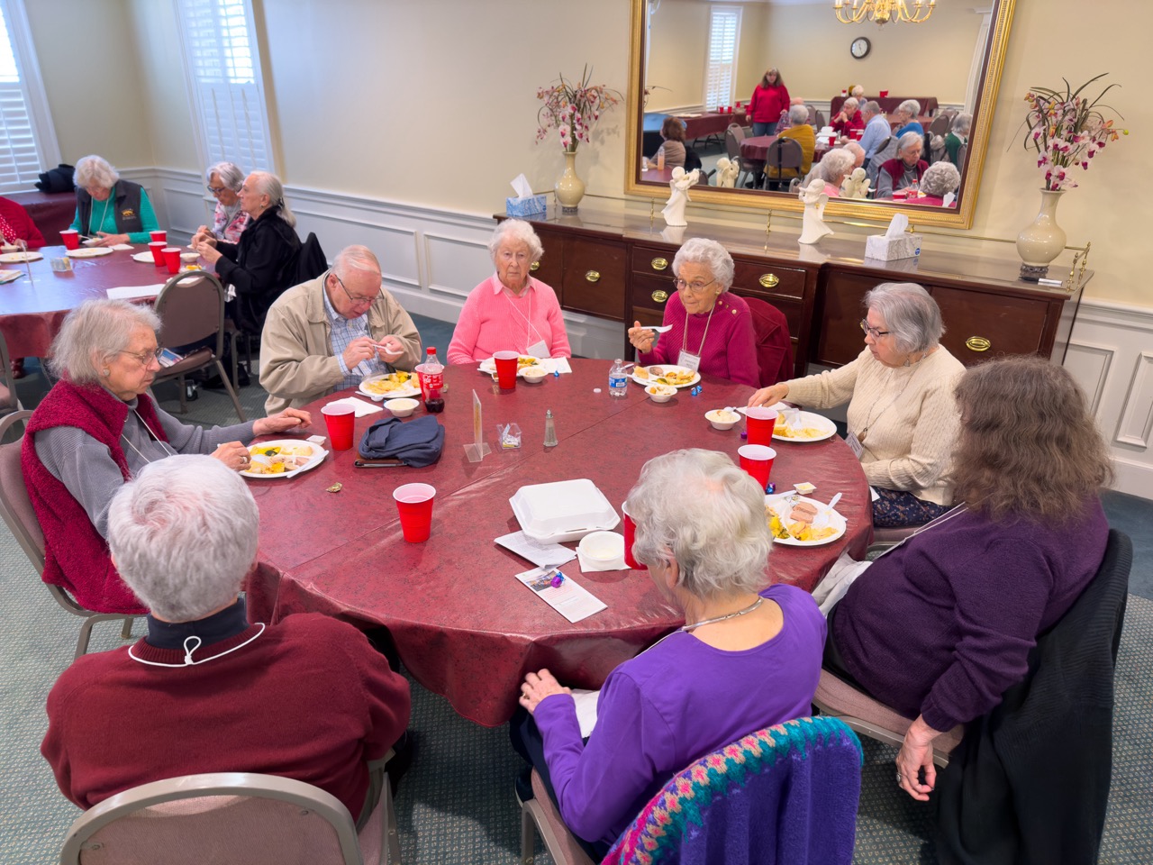 Enjoying lunch on Jan 31